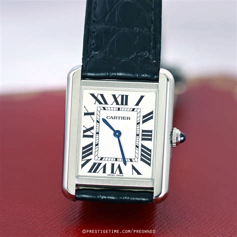 cartier tank heren vintage|pre owned cartier tank solo.